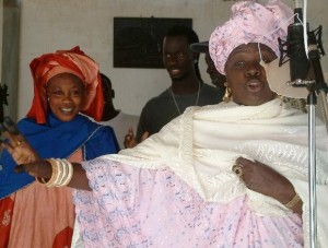 Thione recording with his Aunt (right) and Mother (left)